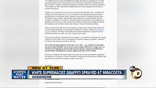 White supremacist graffiti sprayed at MiraCosta