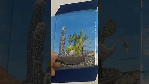 Recent tiny cheap commission painting for a cactus lover. thanks for scrolling by. #art #panting