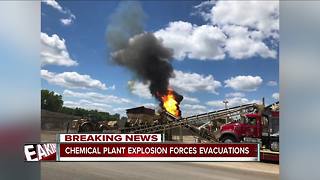 Chemical plant explosion forces evacuations