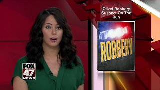 Suspect at large in armed robbery in Olivet