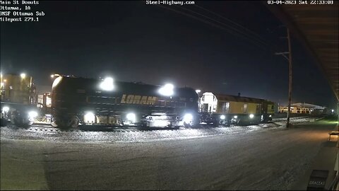 WB Loram Rail Grinder at Ottumwa, IA on March 4 5, 2023