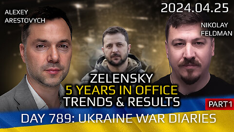 War in Ukraine, Analytics. Day 789 (part1): Zelensky, 5 Years In Power, Trends and Results