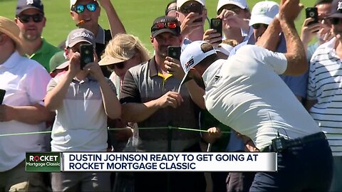 Dustin Johnson praises Detroit at Rocket Mortgage Classic