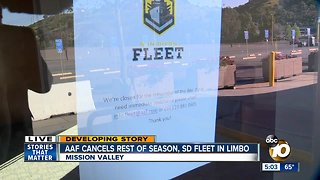 AAF cancels rest of season, San Diego Fleet in limbo