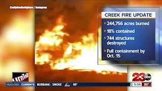 Creek and North Complex fires continue to burn