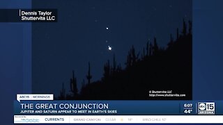 Arizona's view of the Great Conjunction happening tonight
