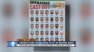 35 unlicensed contractors arrested in undercover sting operation in Pinellas County