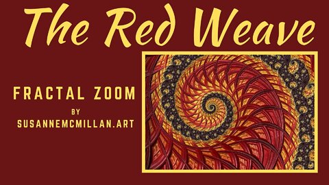 The Red Weave - A Fractal Zoom of repeating Spirals