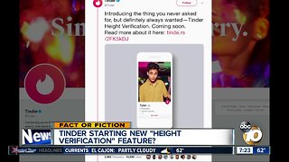 Tinder launches "height verification" feature?