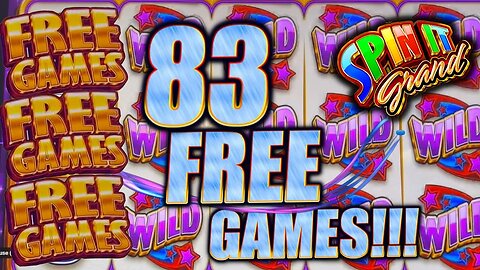 INSANE!! 83 FREE GAMES ON SPIN IT GRAND! JUST WHEN I THOUGHT I WAS DONE JACKPOT HAND PAY!