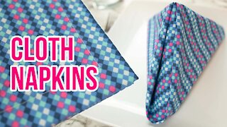 Cloth Napkins with Easy Mitered Corners | Beginner Sewing Project