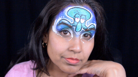 Squid ward face paint