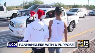 Non-profit group panhandles around the Valley to help feed the homeless