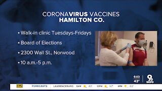 Walk-up COVID-19 vaccine clinic back at the Board of Elections starting Tuesday