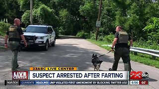 Suspect caught after farting