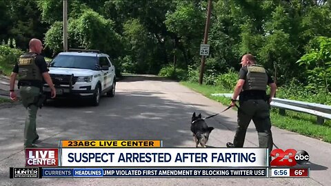 Suspect caught after farting