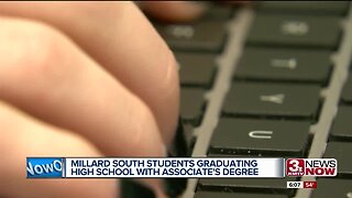 Millard South students graduating high school with Associate's Degree