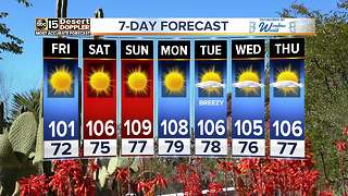 Weekend warm up expected for the Valley