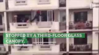 Strangers Risk Their Lives for Age 2 Girl Dangling from Balcony After Left Home Alone