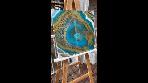 🥳 SALE #3 20x20" Ring Pour / Pearl Pour #shorts #forsale #yycart #supportlocal #acrylicart