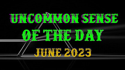 What UnCommon Sense will we talk about today? | UnCommon Sense 42020 LIVE on YouTube