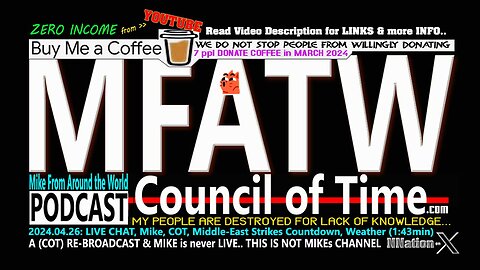 2024.04.26: LIVE CHAT, Mike, COT, Middle-East Strikes Countdown, Weather (1:43min)