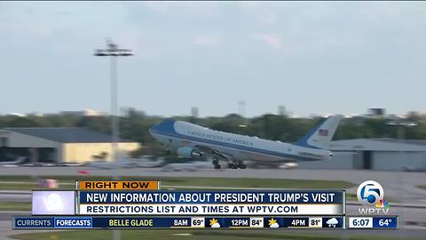 President Trump to arrives in Palm Beach late Friday night