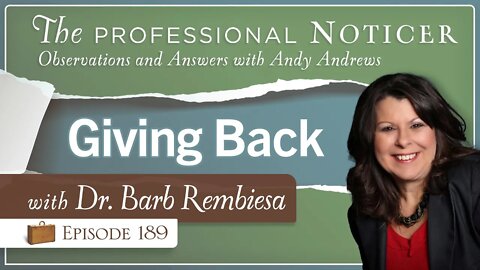 Giving Back with Dr. Barb Rembiesa