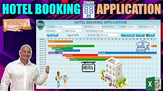 Create This Hotel Booking Application With Drag & Drop Gantt Chart in Excel Today [Free Download]