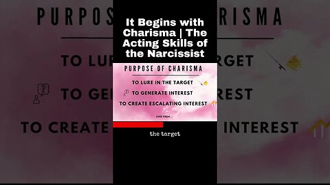 It Begins with Charisma | The Acting Skills of the Narcissist