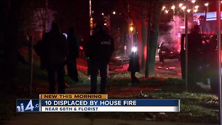 10 people displace by house fire on Milwaukee's north side