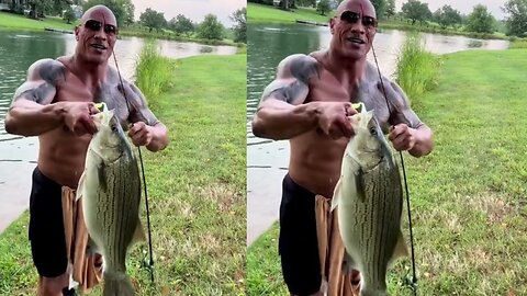 The Rock caught a HUGE FISH 😂 (via The Rock/ Christmas)