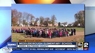 Good morning from the students at Middleborough Elementary
