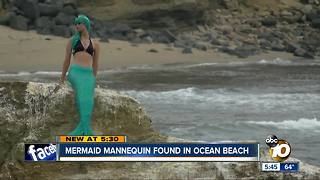 Mermaid mysteriously placed on 'The Rock' at Sunset Cliffs