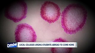 Local colleges urging students studying abroad to come home
