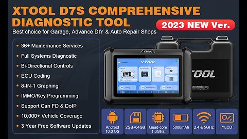 XTOOL D7S Bidirectional Scan Tool OBD2 Scanner Full System Diagnostic