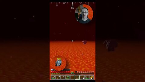 Riding a Strider Through the Nether #minecraft #shorts