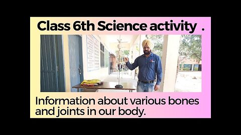 Class 6th Science activity , information about various bones and joints in our body .