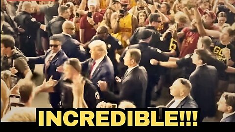 Trump Leaving IOWA Football Game Will go Down in History!!