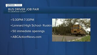 Hillsborough County Public Schools looking to hire 50 bus drivers at job fair
