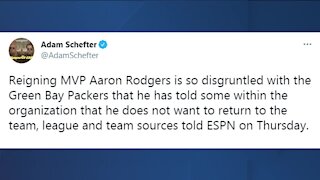 Packers QB Aaron Rodgers 'disgruntled' with team, does not want to return, reports say