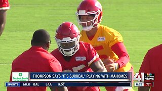 Darwin Thompson: Mahomes is a 'real-life Jugs machine'