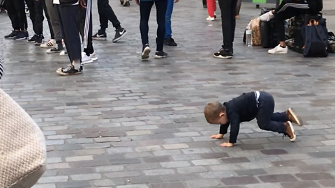 Baby Shows Off His Break-Dancing Skills