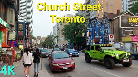 【4K】Downtown Toronto summer walk | Church Street