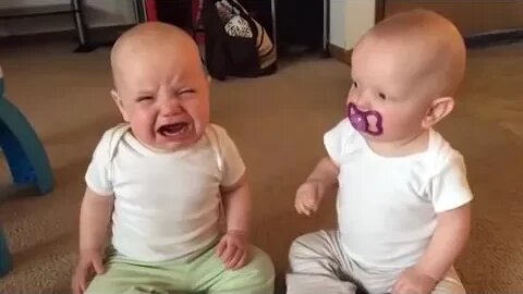 Twin baby girls fight over pacifier #fails