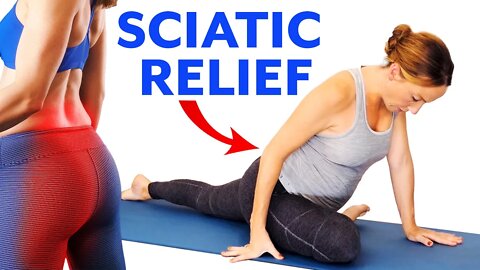 10 Minute Yoga for Sciatic Nerve Relief, Sore Back & Spine | Stretching Lower Back w/ Tessa