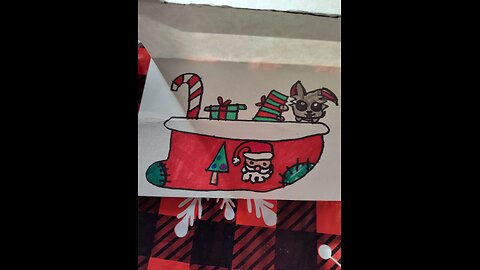 how to draw a folding suprise stocking for kids