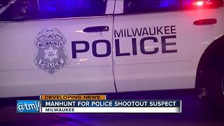 Manhunt for police shootout suspect