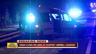 WB Courtney Campbell Causeway is shut down due to serious crash