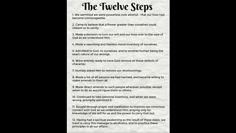 The First of the Twelve Steps